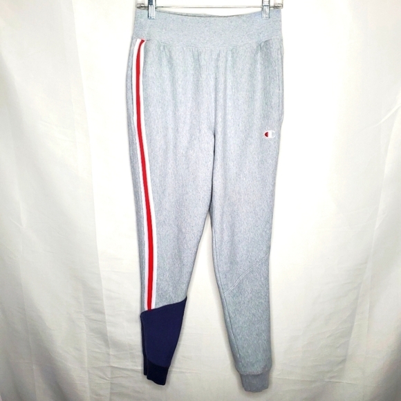 Champion Reverse Weave Jogger Sweatpants Size Small Colorblock Gray - Picture 12 of 12